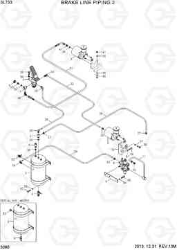 3080 BRAKE LINE PIPING 2 SL733, Hyundai