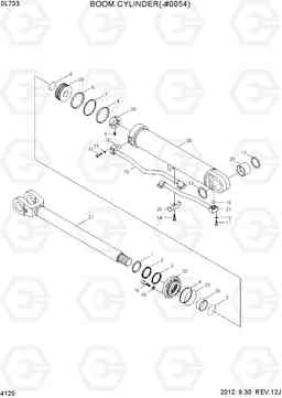 4120 BOOM CYLINDER(-#0054) SL733, Hyundai