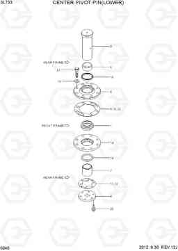 5040 CENTER PIVOT PIN(LOWER) SL733, Hyundai