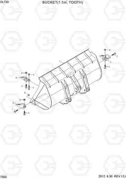7050 BUCKET(1.5M3, TOOTH) SL733, Hyundai