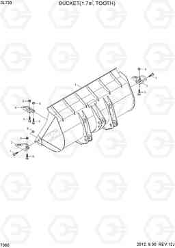 7060 BUCKET(1.7M3, TOOTH) SL733, Hyundai