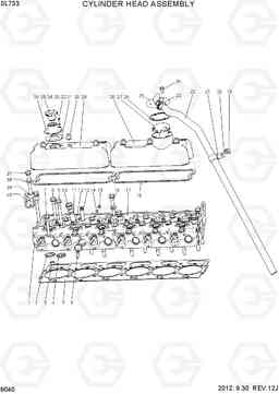 9040 CYLINDER HEAD ASSEMBLY SL733, Hyundai