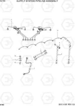 9180 SUPPLY SYSTEM PIPELINE ASSEMBLY SL733, Hyundai