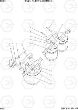 9190 FUEL FILTER ASSEMBLY SL733, Hyundai