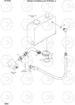 3020 MAIN HYDRAULIC PIPING 2 SL733S, Hyundai