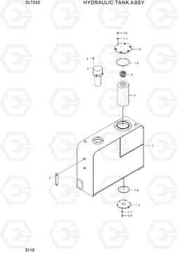 3110 HYDRAULIC TANK ASSY SL733S, Hyundai