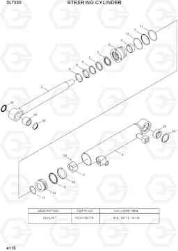 4110 STEERING CYLINDER SL733S, Hyundai