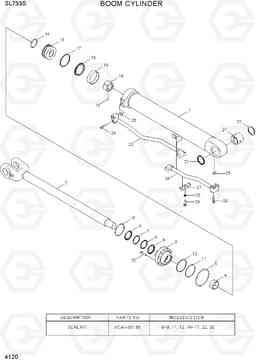 4120 BOOM CYLINDER SL733S, Hyundai