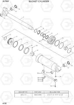 4130 BUCKET CYLINDER SL733S, Hyundai