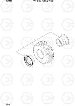 6010 WHEEL RIM & TIRE SL733S, Hyundai