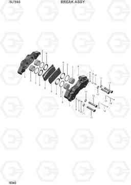 6340 BRAKE ASSY SL733S, Hyundai