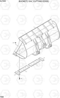 7030 BUCKET(1.6M3, CUTTING EDGE) SL733S, Hyundai