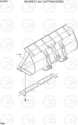 7040 BUCKET(1.8M3, CUTTING EDGE) SL733S, Hyundai