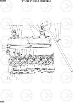 9040 CYLINDER HEAD ASSEMBLY SL733S, Hyundai