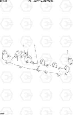 9100 EXHAUST MANIFOLD SL733S, Hyundai