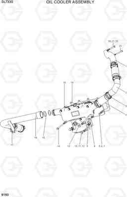 9160 OIL COOLER ASSEMBLY SL733S, Hyundai