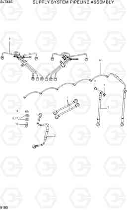 9180 SUPPLY SYSTEM PIPELINE ASSEMBLY SL733S, Hyundai