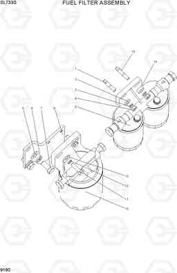 9190 FUEL FILTER ASSEMBLY SL733S, Hyundai