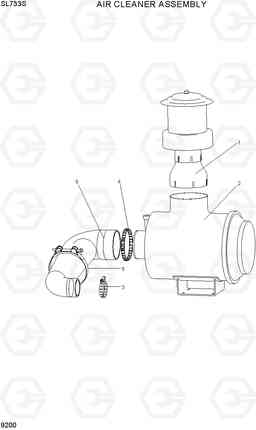 9200 AIR CLEANER ASSEMBLY SL733S, Hyundai