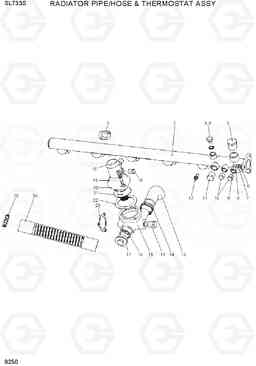 9250 RADATOR PIPE/HOSE & THERMOSTAT ASSY SL733S, Hyundai