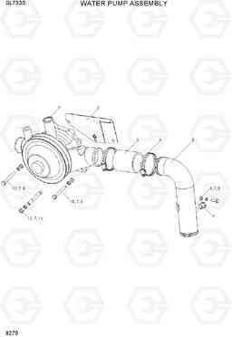 9270 WATER PUMP ASSEMBLY SL733S, Hyundai