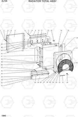1040 RADIATOR TOTAL ASSY SL735, Hyundai