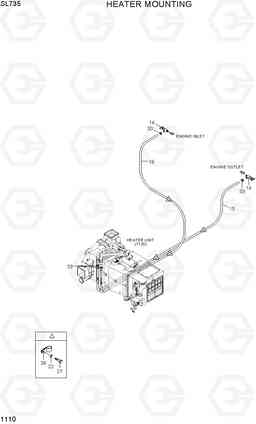 1110 HEATER MOUNTING SL735, Hyundai