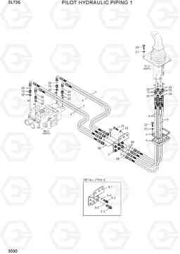 3030 PILOT HYDRAULIC PIPING 1 SL735, Hyundai