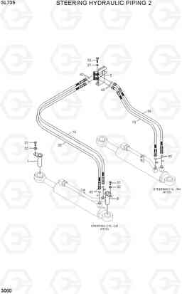 3060 STEERING HYDRAULIC PIPING 2 SL735, Hyundai