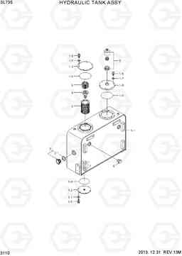 3110 HYDRAULIC TANK ASSY SL735, Hyundai