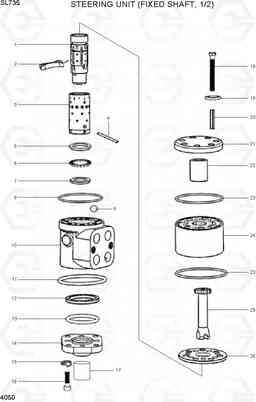 4050 STEERING UNIT (FIXED SHAFT, 1/2) SL735, Hyundai