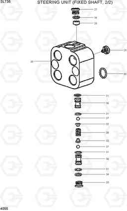 4055 STEERING UNIT (FIXED SHAFT, 2/2) SL735, Hyundai