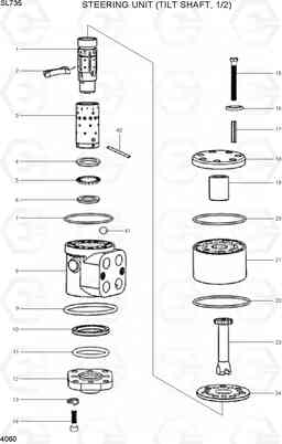 4060 STEERING UNIT (TILT SHAFT, 1/2) SL735, Hyundai