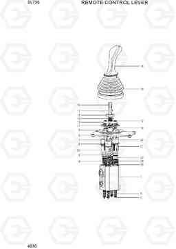 4070 REMOTE CONTROL LEVER SL735, Hyundai