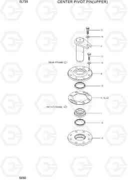 5030 CENTER PIVOT PIN(UPPER) SL735, Hyundai