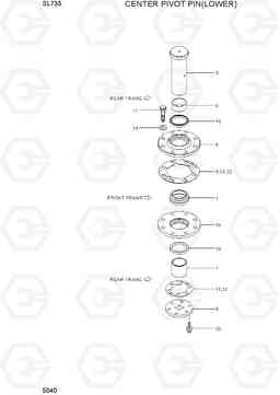 5040 CENTER PIVOT PIN(LOWER) SL735, Hyundai