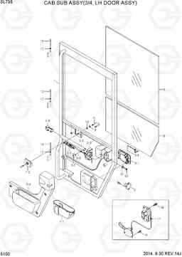 5100 CAB SUB ASSY(3/4, LH DOOR ASSY) SL735, Hyundai