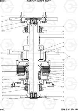 6110 OUTPUT SHAFT ASSEMBLY SL735, Hyundai