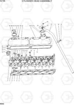 9040 CYLINDER HEAD ASSEMBLY SL735, Hyundai