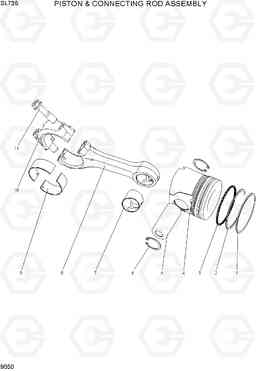 9050 PISTION ＆ CONNECTING ROD ASSEMBLY SL735, Hyundai