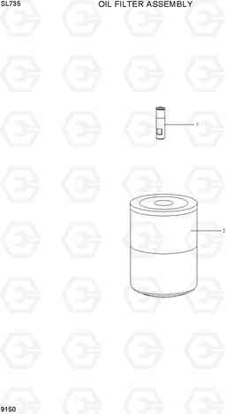 9150 OIL FILTER ASSEMBLY SL735, Hyundai