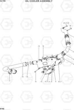 9160 OIL COOLER ASSEMBLY SL735, Hyundai