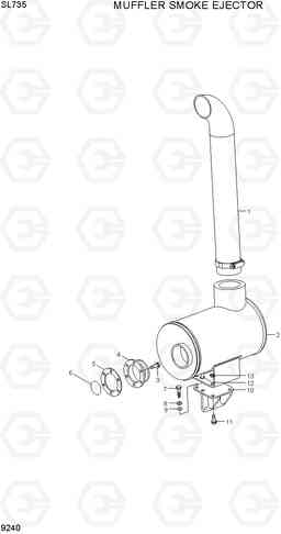 9240 MUFFLER ASSEMBLY SL735, Hyundai