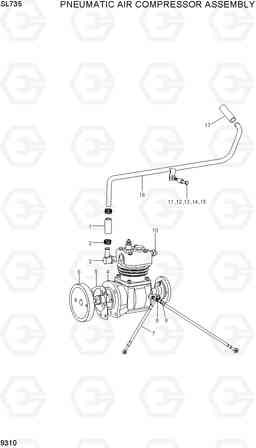 9310 PNEUMATIC AIR COMPRESSOR ASSEMBLY SL735, Hyundai