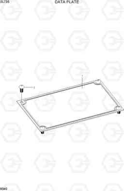 9340 DATA PLATE SL735, Hyundai