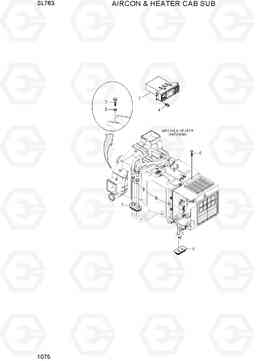 1075 AIRCON & HEATER CAB SUB SL763(-#0500), Hyundai