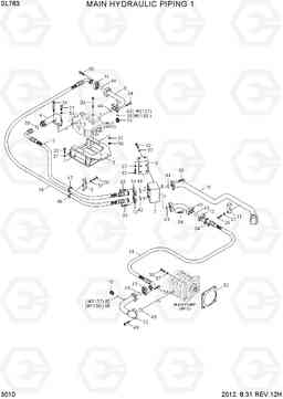 3010 MAIN HYDRAULIC PIPING 1 SL763(-#0500), Hyundai