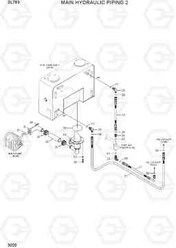 3020 MAIN HYDRAULIC PIPING 2 SL763(-#0500), Hyundai