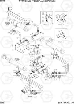 3040 ATTACHMENT HYDRAULIC PIPING SL763(-#0500), Hyundai