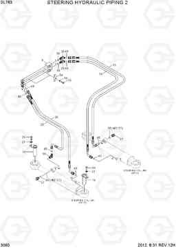 3060 STEERING HYDRAULIC PIPING 2 SL763(-#0500), Hyundai